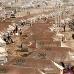 Campo de refugiados de ACNUR en Irak a mediados de agosto, donde han llegado cientos de sirios huyendo de un posible ataque occidental