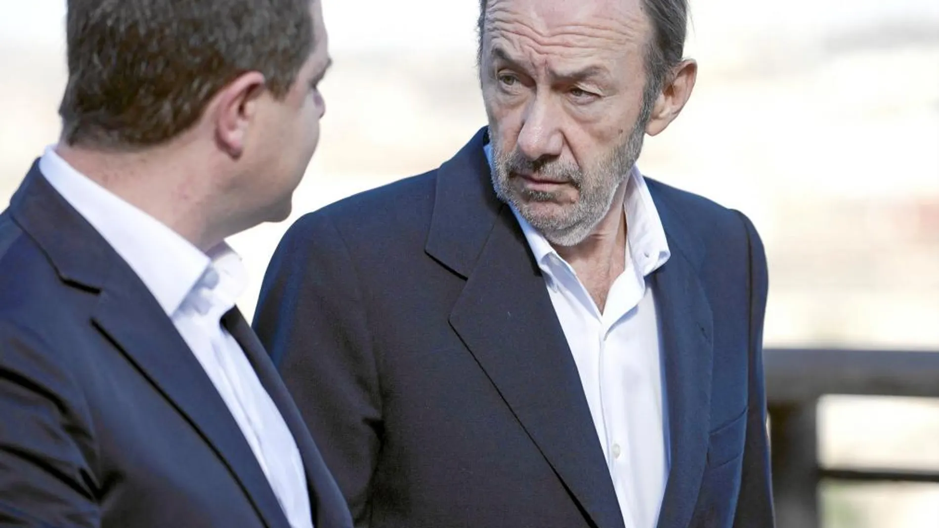 Rubalcaba y García-Page, en un acto con pensionistas este fin de semana en Castilla La-Mancha