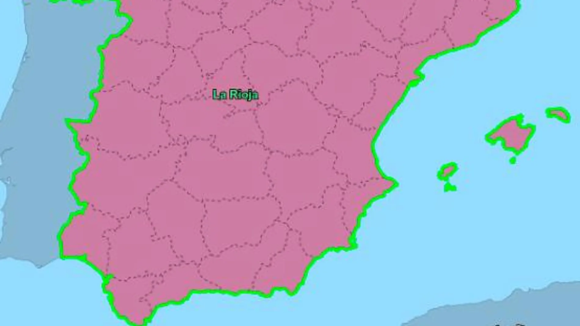 Mapa que demuestra la hegemonía de La Rioja