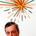 El presidente del BCE, Mario Draghi, ayer, tras la reunión del Consejo de Gobierno