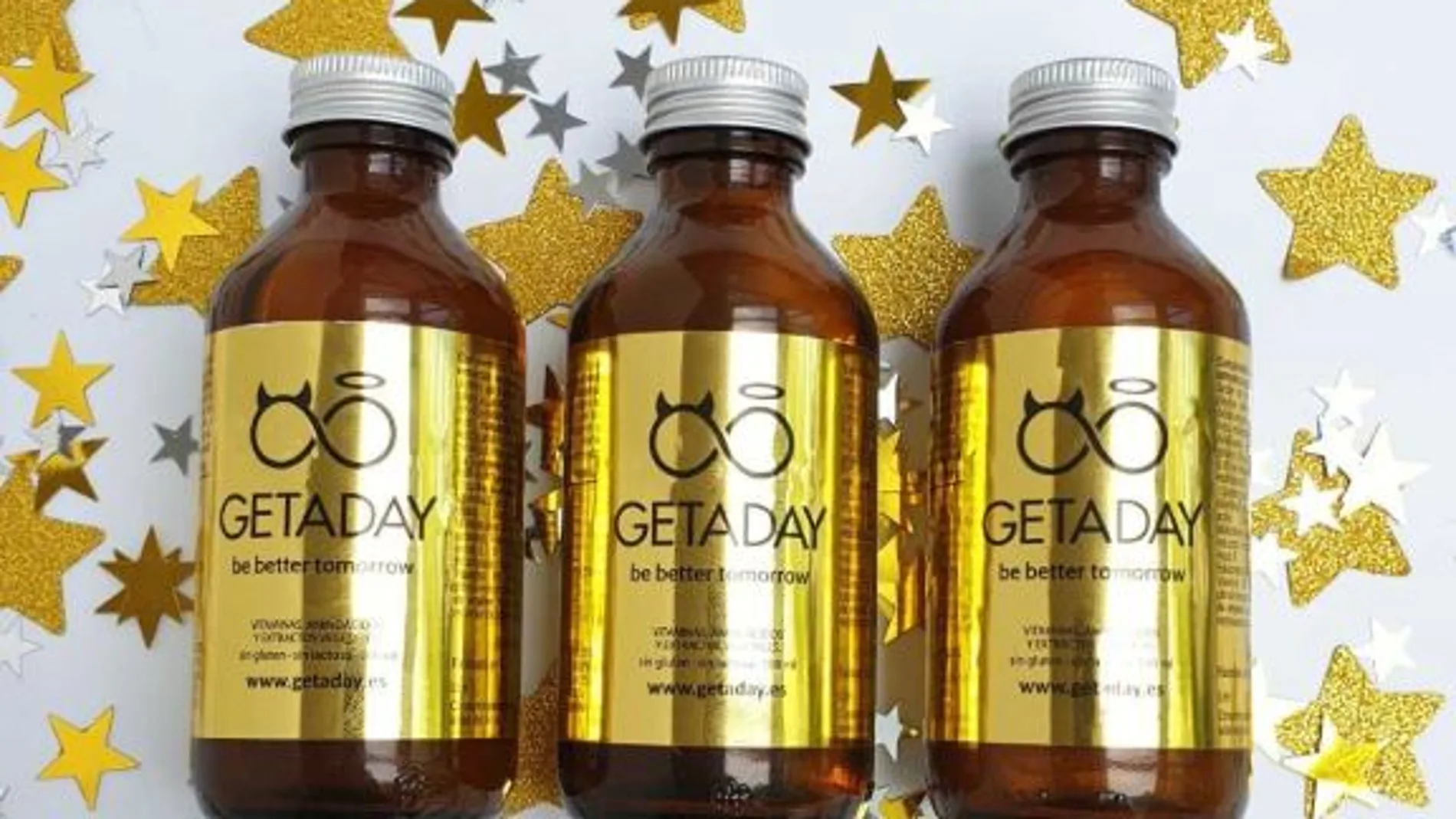 Getaday se presenta como una complemento alimenticio en forma de bebida de 100 ml con sabor a limón.