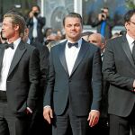 Al más puro estilo «Reservoir dogs» Tarantino, Pitt y DiCaprio desfilaron por la alfombra roja