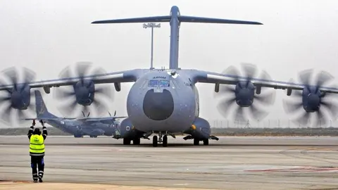 El avión A400M se ensambla en la factoría sevillana de San Pablo