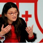 Mónica Oltra durante una rueda de prensa posterior al Pleno del Consell, ayer