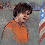 Retrato del acusado durante su declaración en la corte federal