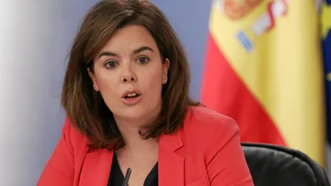 Santamaría, en la rueda de prensa de ayer