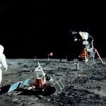Imágen de la llegada del hombre a la Luna de la misión Apolo 11
