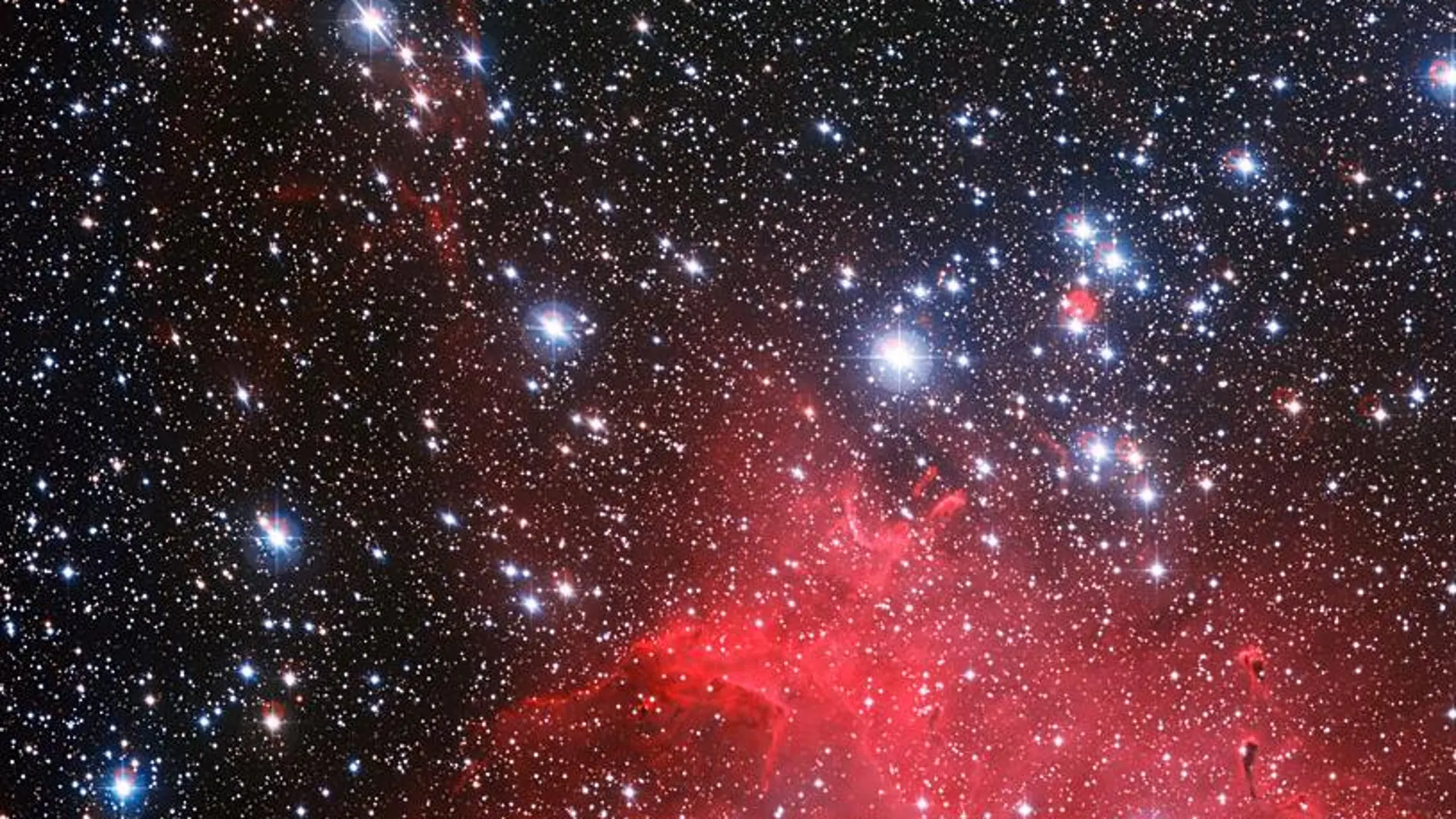Estrellas jóvenes pintando un espectacular paisaje estelar