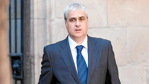 En la imagen, el conseller de Justicia, Germà Gordó, en el Pati dels Tarongers de la Generalitat