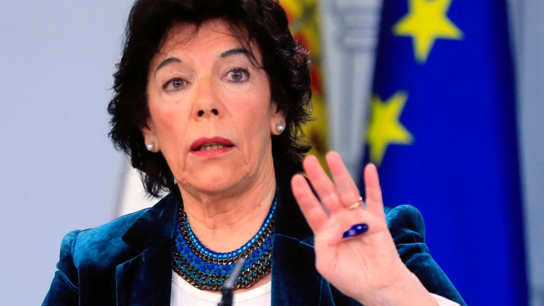 La ministra de Educación y portavoz del Gobierno en funciones, Isabel Celaá