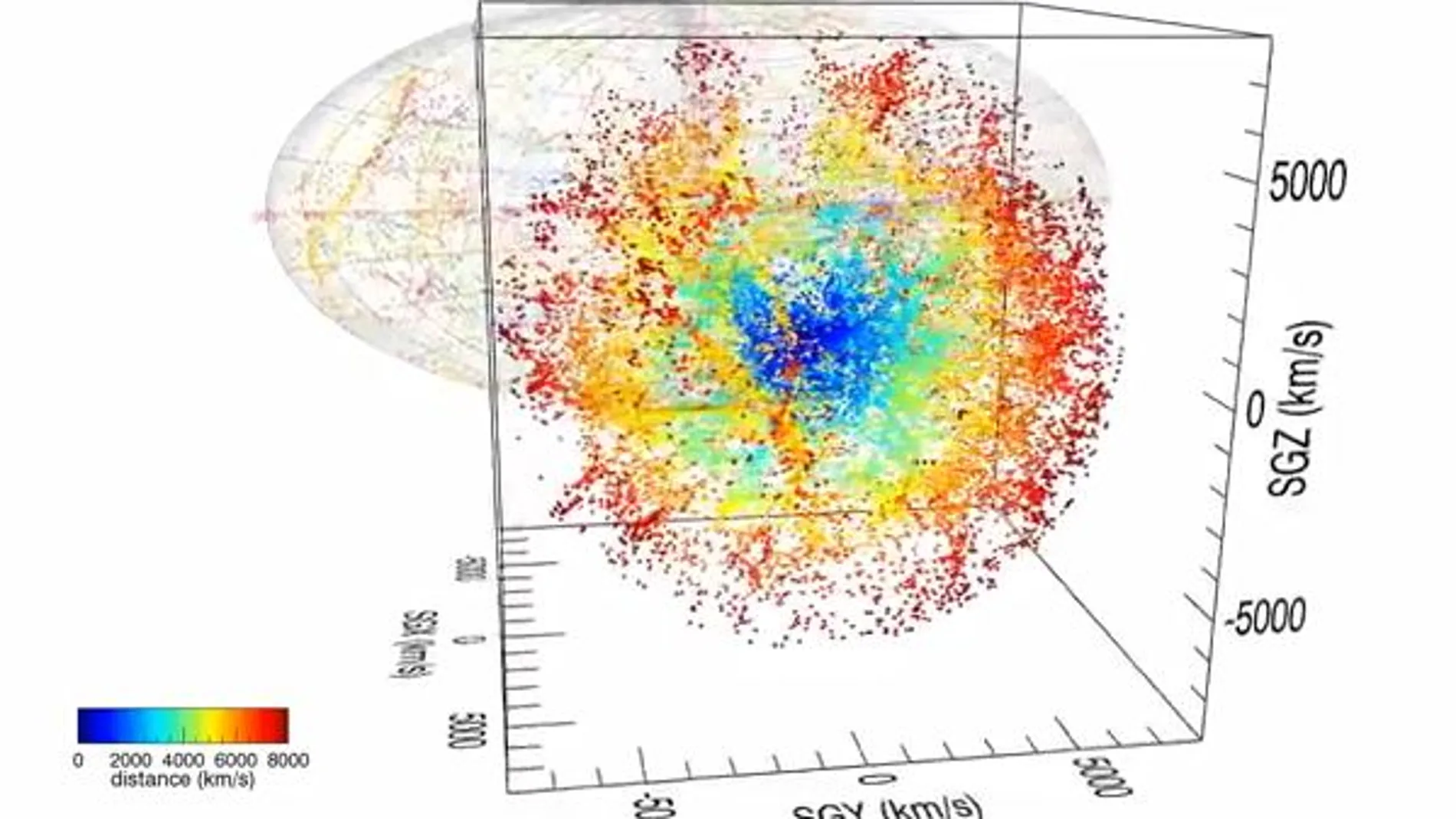 Científicos internacionales crean un mapa detallado del Universo cercano en 3D