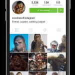 Así sería el Instagram de Chewbacca, el infatigable compañero de aventuras de Han Solo.
