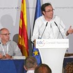 El secretario de Organización, Josep Rull, durante una intervención ante el consejo nacional de Convergència
