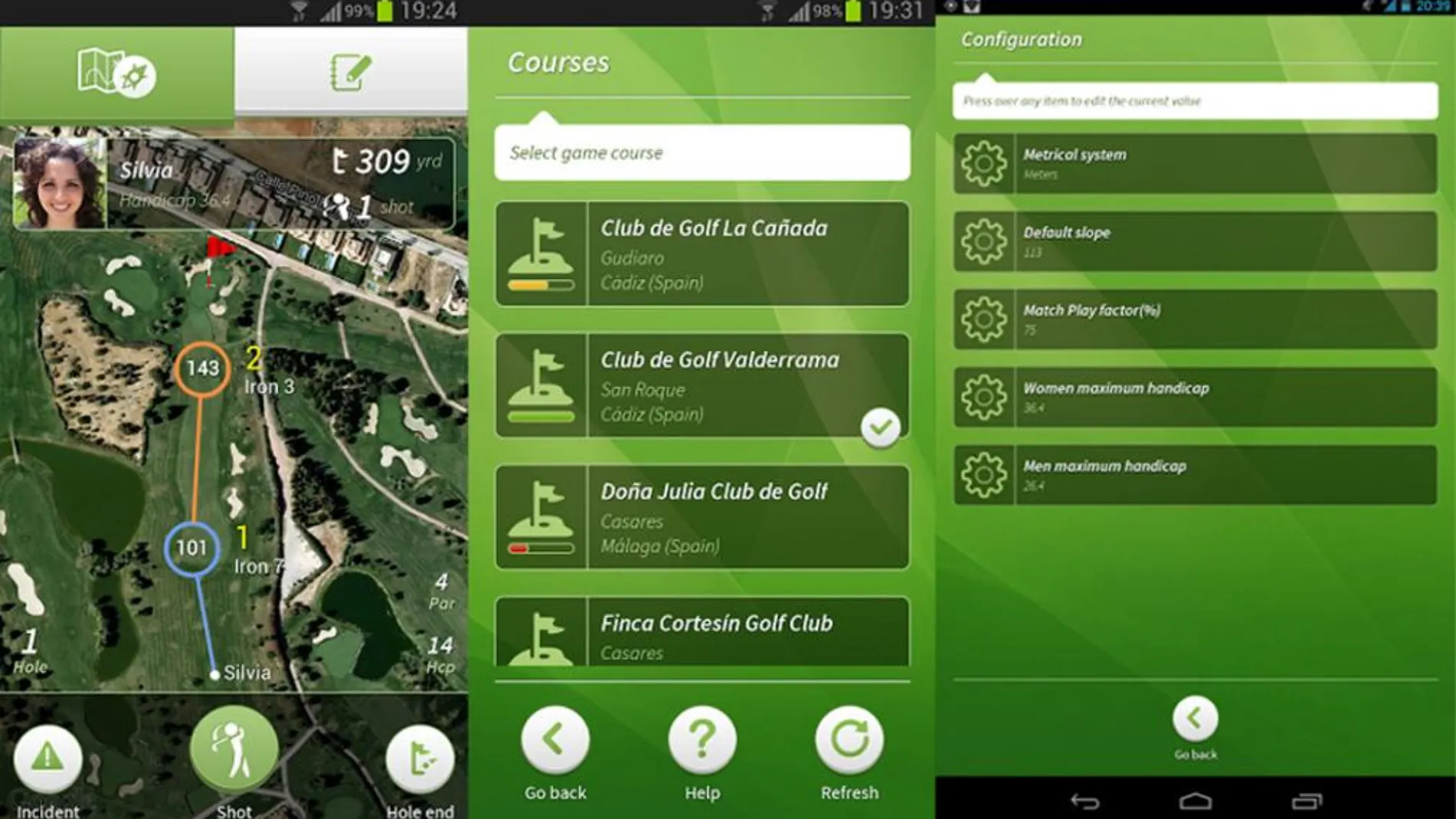 Llega sCaddie, una aplicación gratuita con todos los campos de golf españoles
