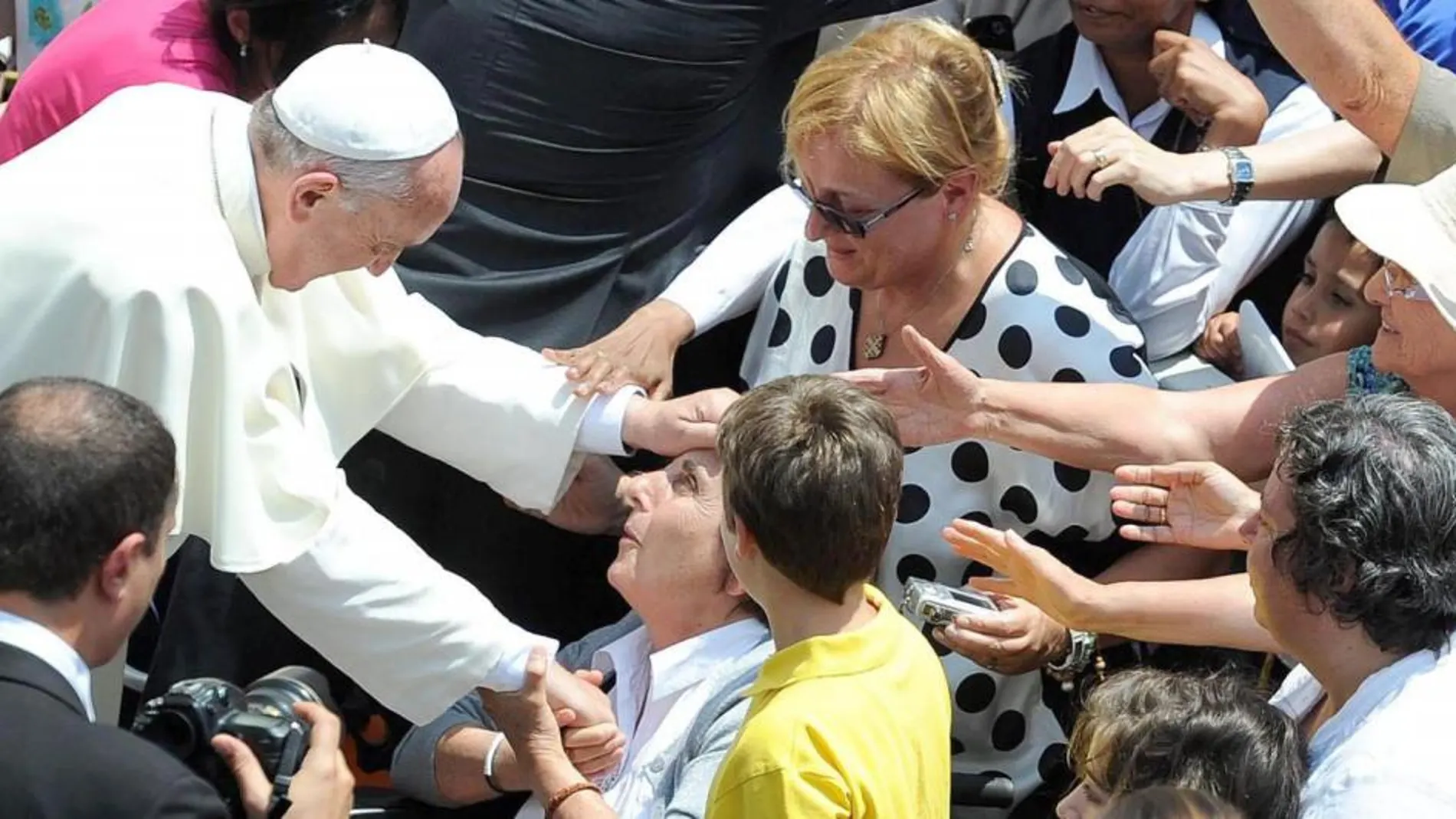 El Papa, durante su vista a Castel Gandolfo