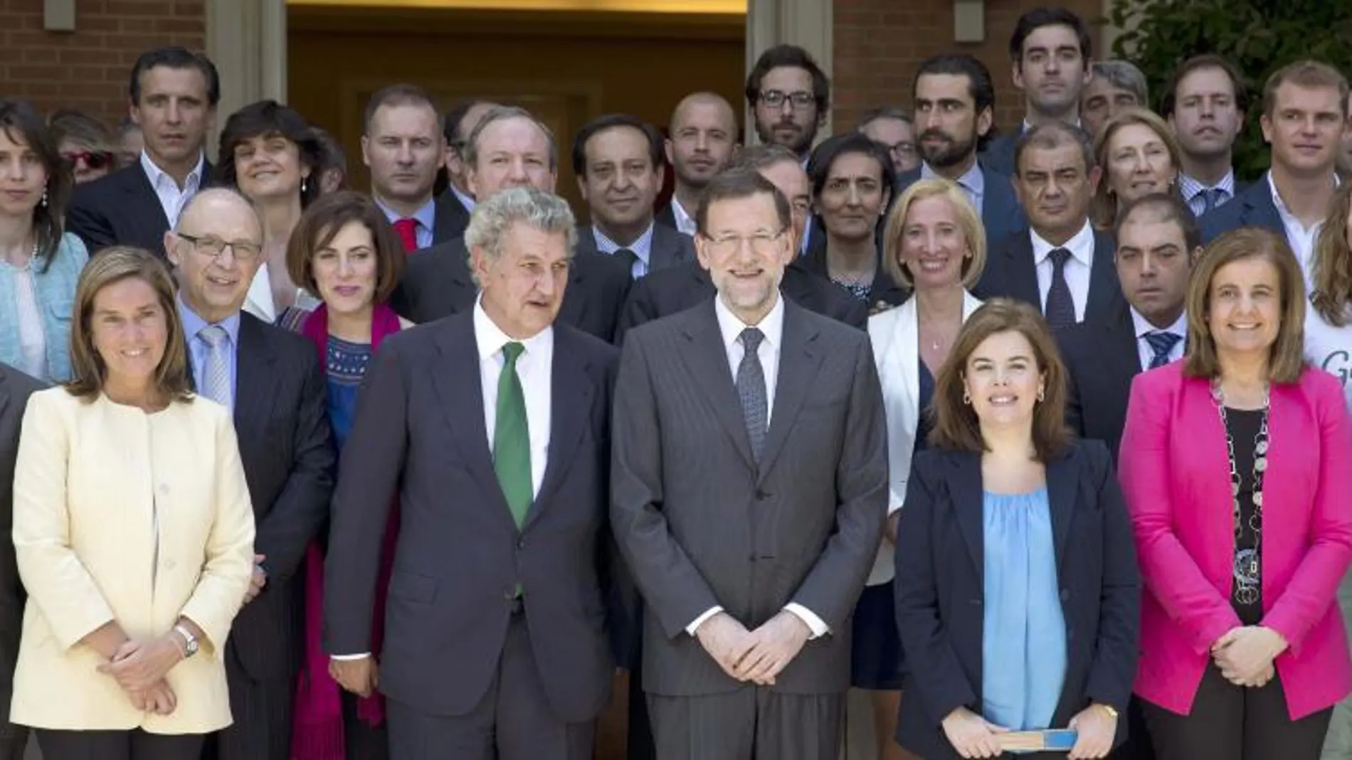 Rajoy, durante la presentación de la Ley de Emprendedores en La Moncloa