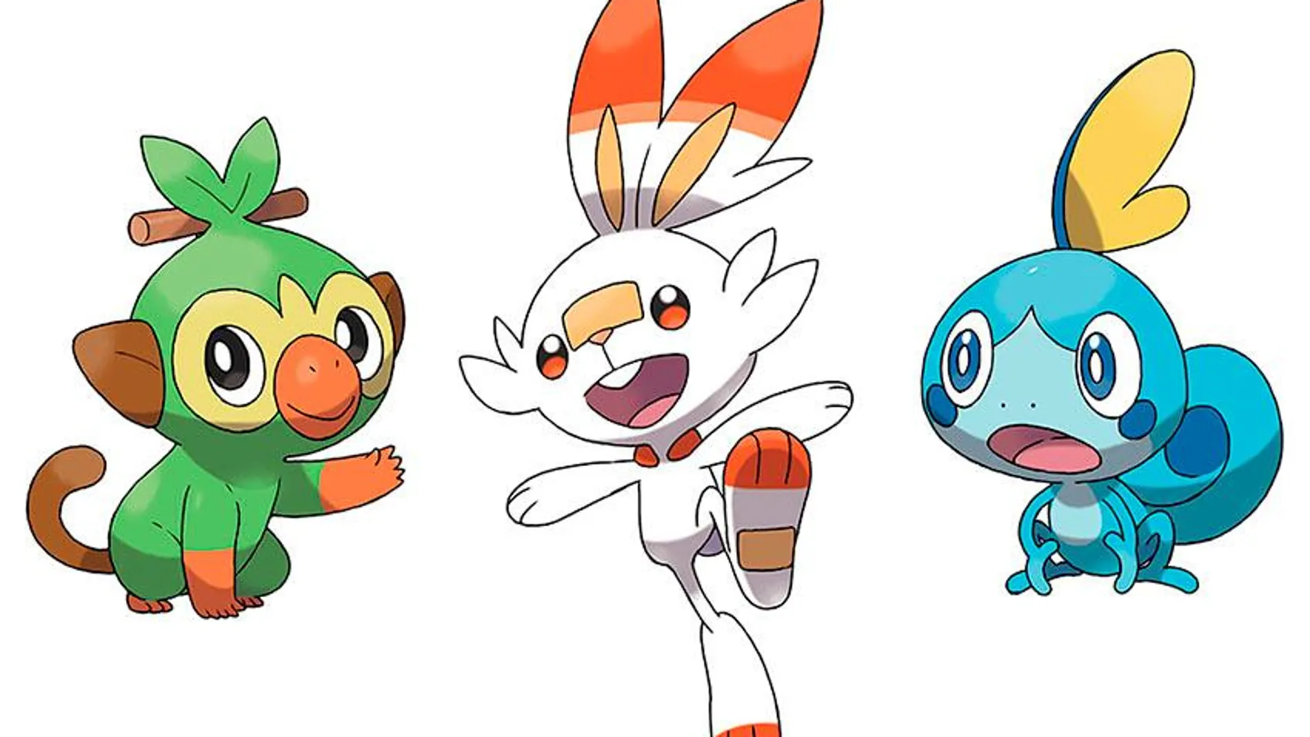 Grookey, Scorbunny y Sobble, los iniciales del nuevo Pokémon