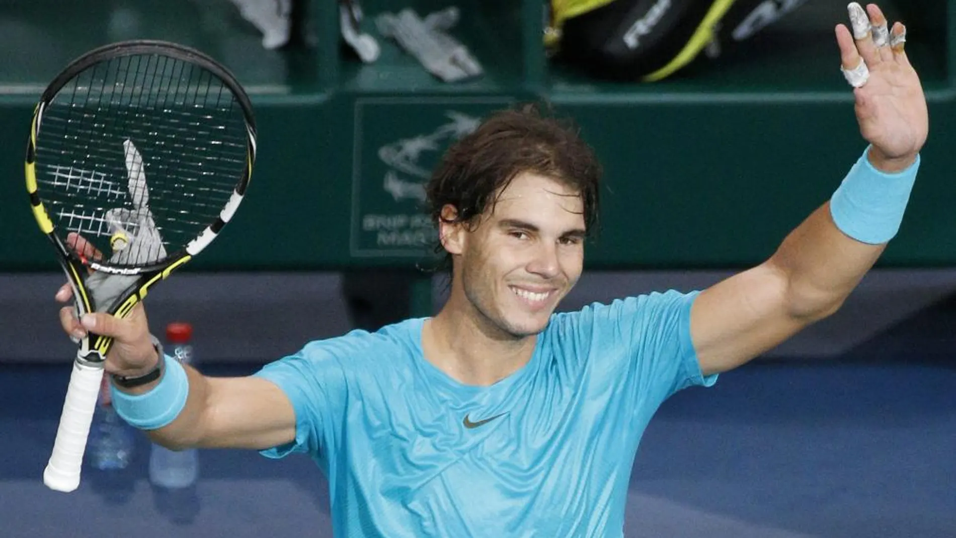 Rafael Nadal celebra su victoria.