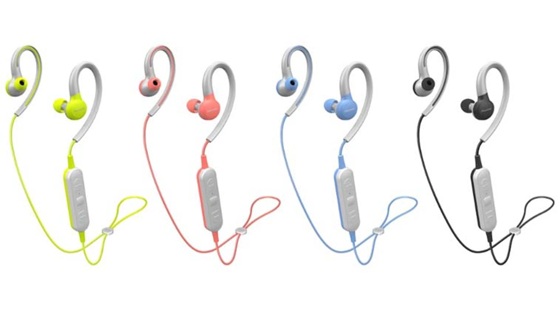 En cuatro llamativos colores, estos auriculares están diseñados para la práctica de deportes.