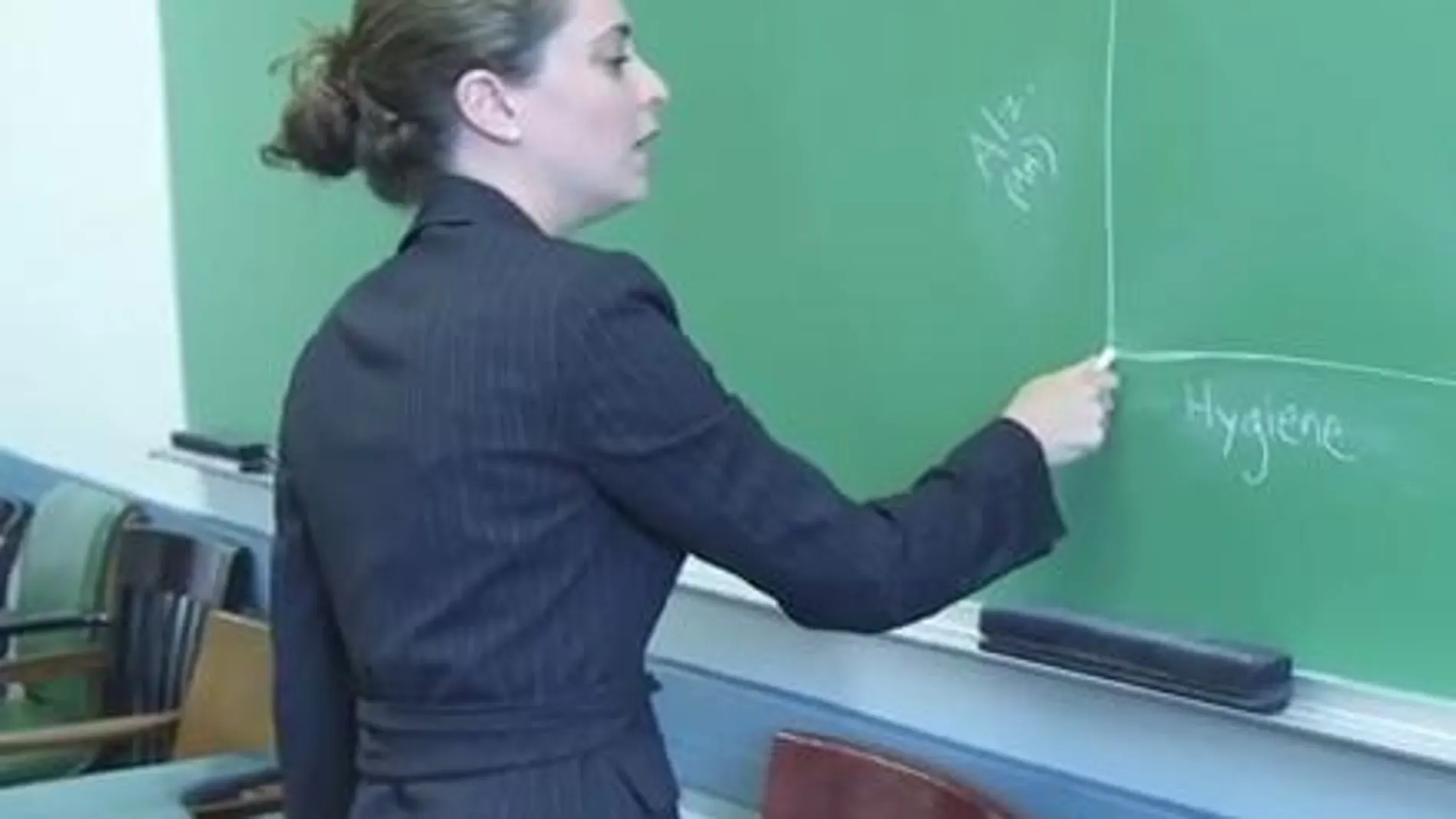 Una de las investigadoras explicando las conclusiones del proyecto