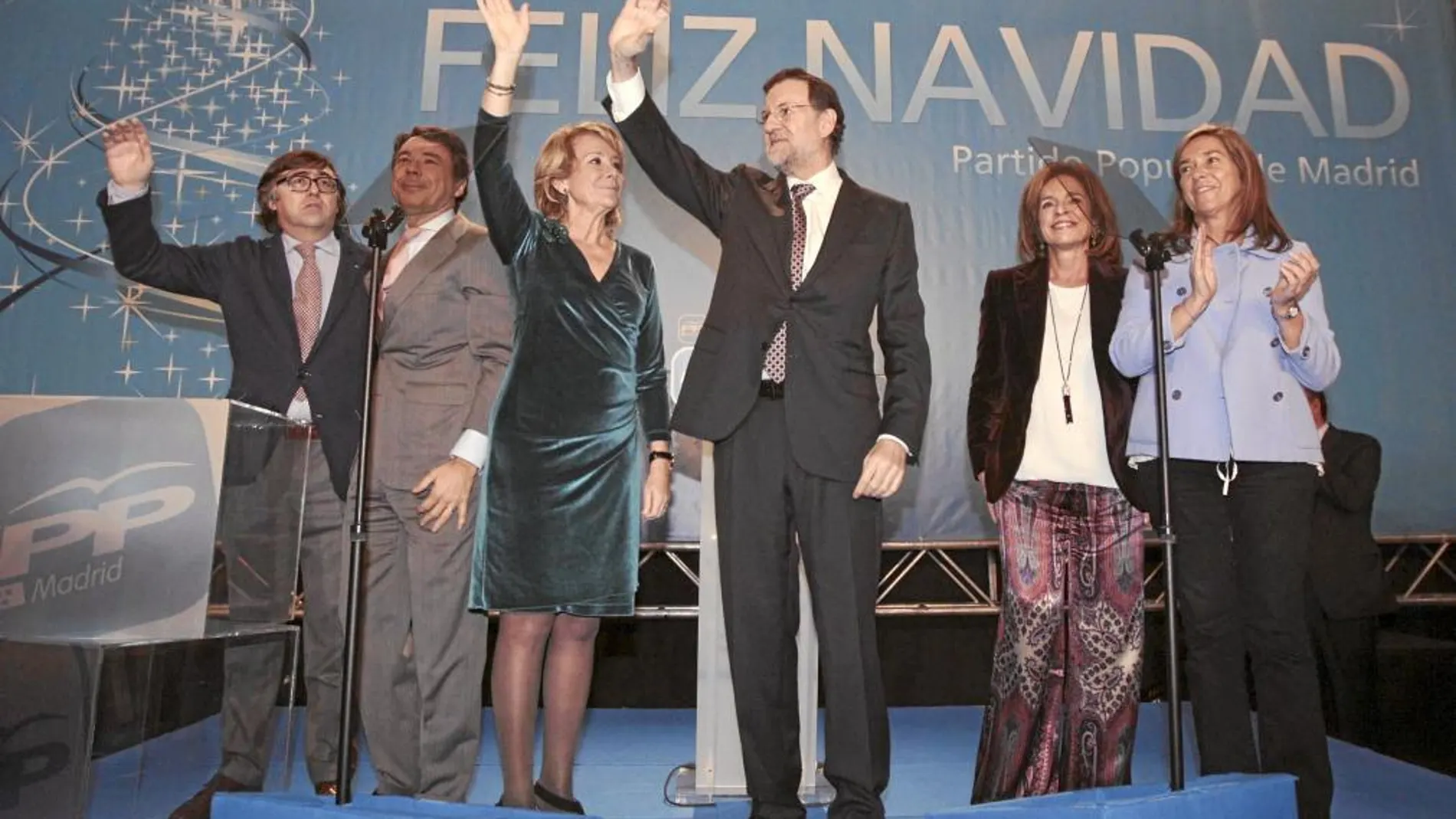 Todo el PP de Madrid cenó ayer con Rajoy, Aguirre, González y Botella