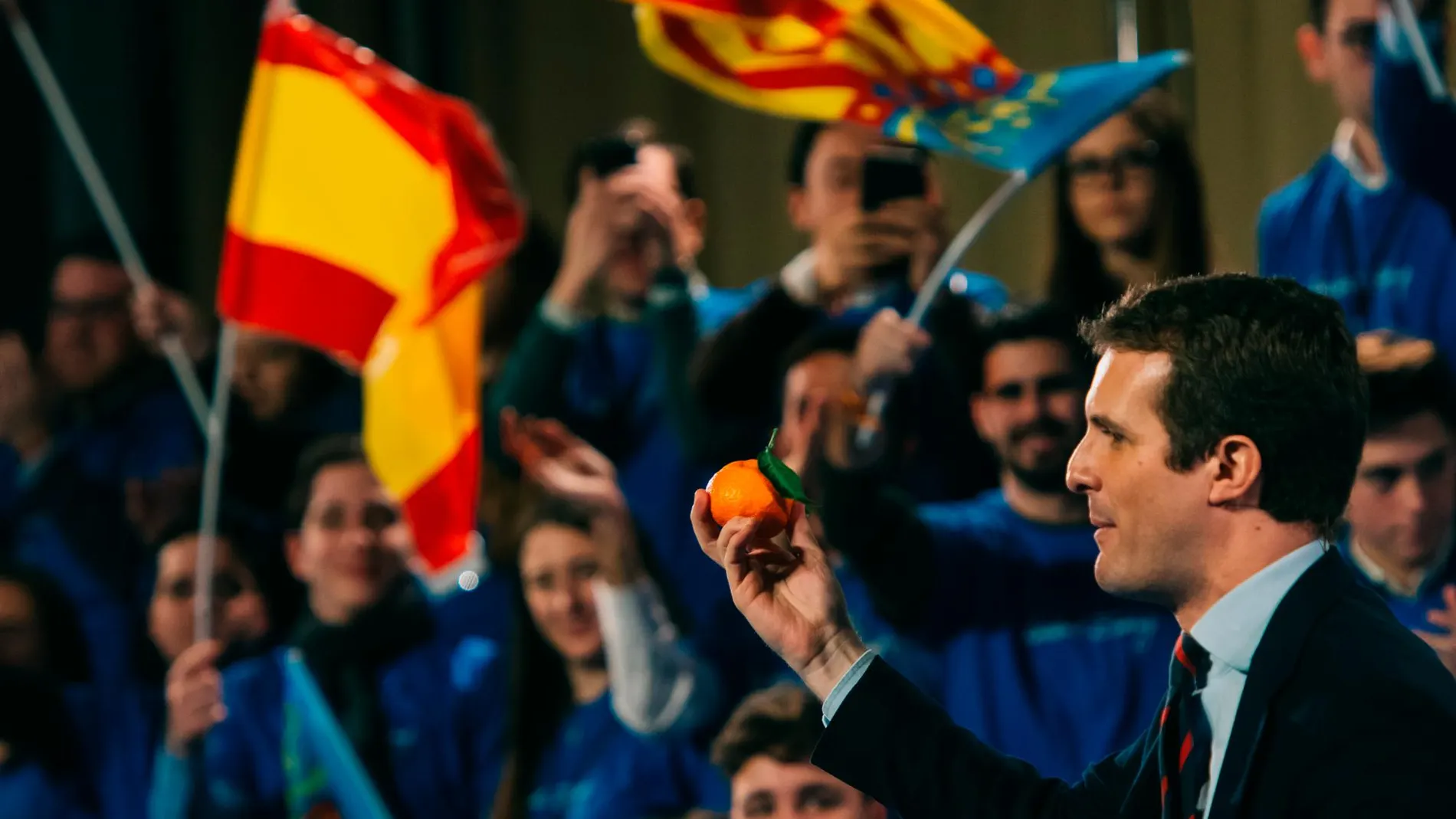 Pablo Casado en Valencia durante la presentación de los candidatos del PP/Foto: Kike taberner