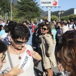 Trabajadores de Fagor en una protesta por las calles de Basauri el pasado día 21