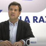 Jose de la Uz, alcalde de Las Rozas, en el plató de LA RAZÓN