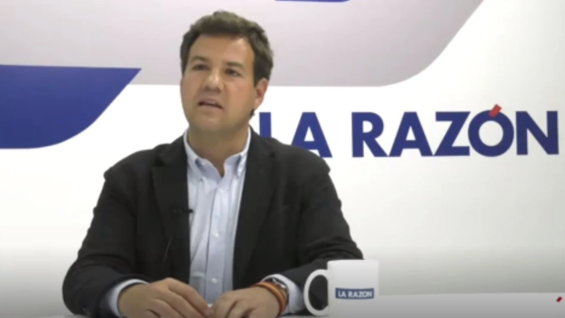 Jose de la Uz, alcalde de Las Rozas, en el plató de LA RAZÓN