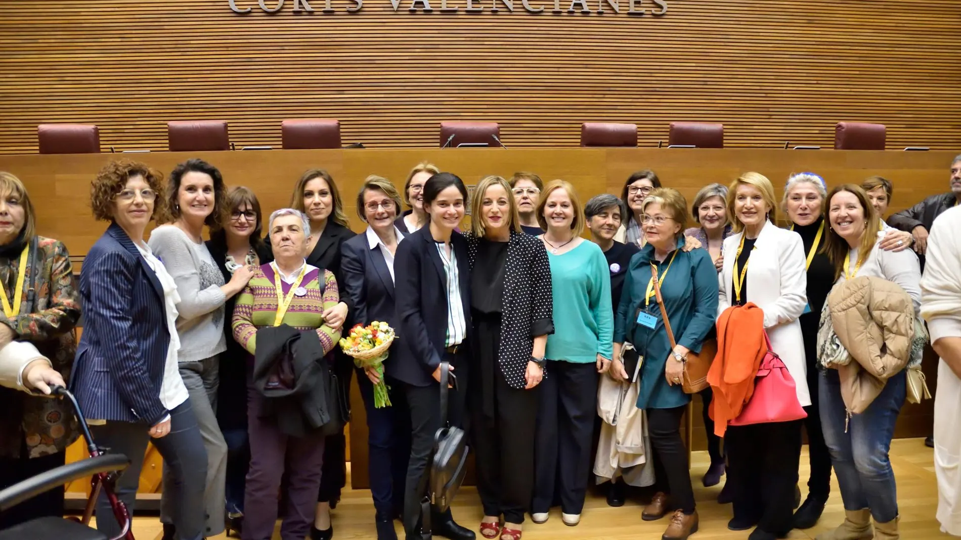 Fotografía del día de la entrega de los premios Les Corts de les Dones que se entregaron el pasado viernes