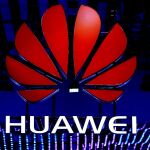 El logo de Huawei en el Mobile World Congress de Barcelona del año 2018