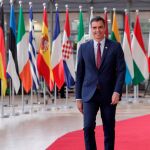 Pedro Sánchez en la llegada a la cumbre informal de jefes de Estado y de Gobierno de la Unión Europea