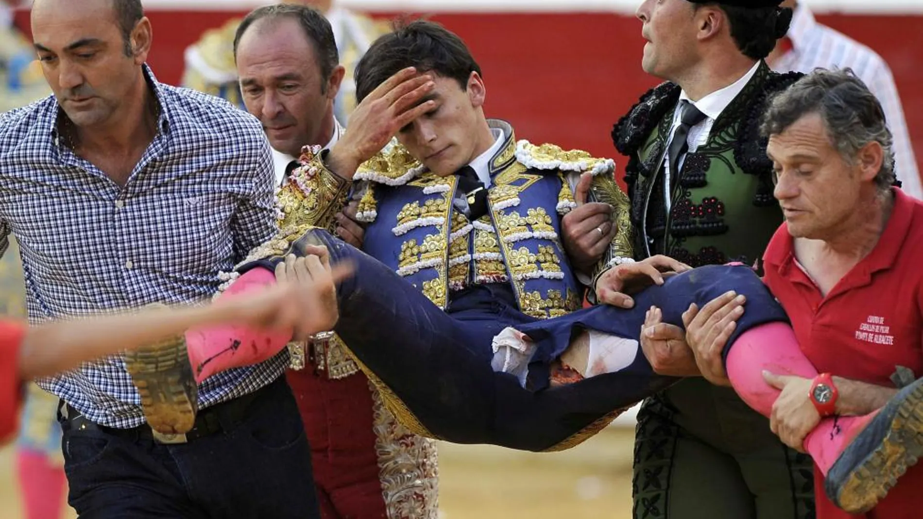 Filiberto, en el momento del traslado a la enfermería