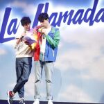 Javier Ambrossi y Javier Calvo, durante la presentación de la nueva gira del musical "La llamada"