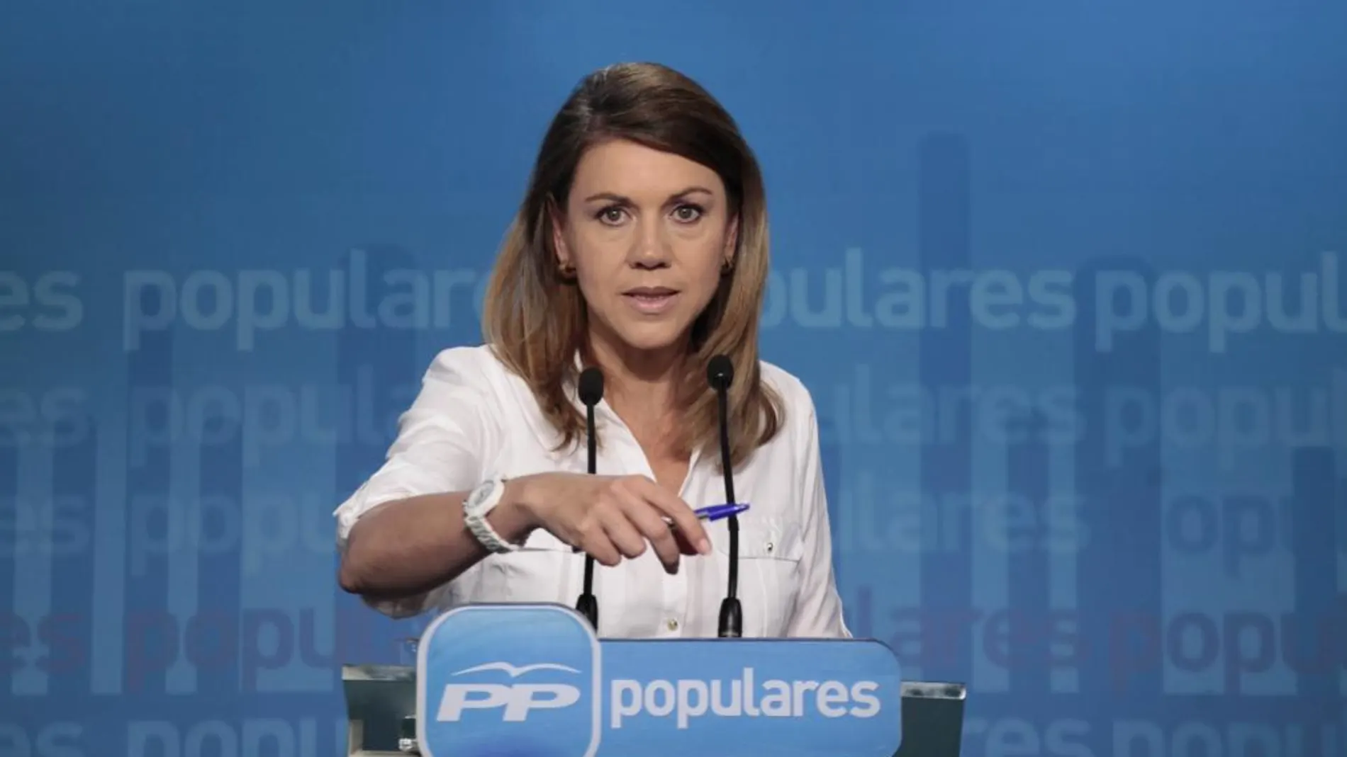 La secretaria general del PP, María Dolores de Cospedal