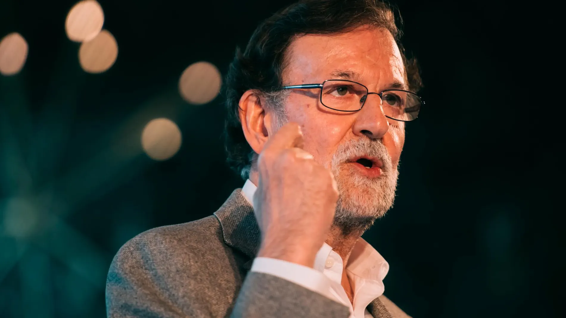 Mariano Rajoy, participando en un acto de campaña