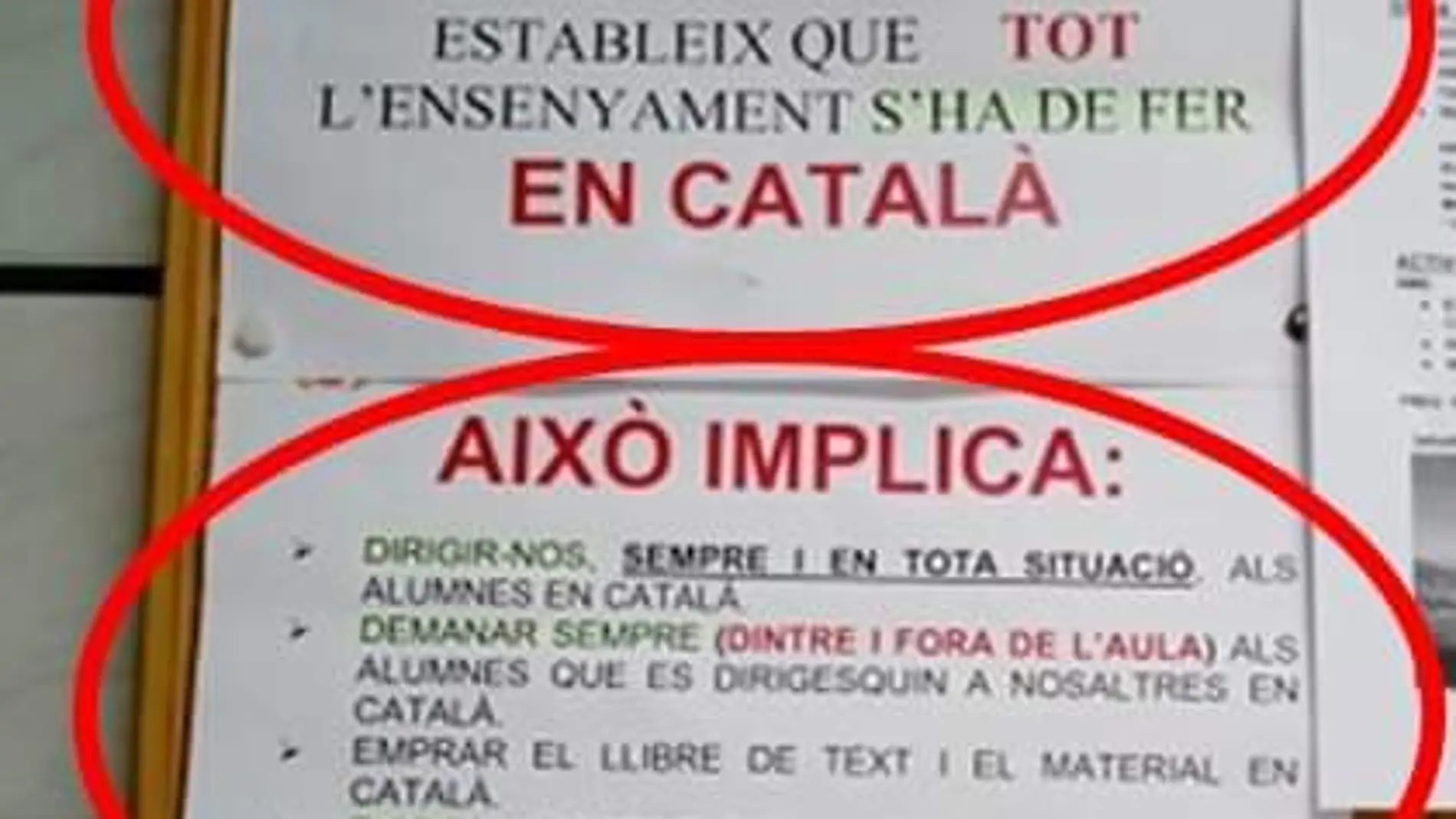 Un instituto de Mallorca ”elimina el español”: “Toda la enseñanza se ha de hacer en catalán”