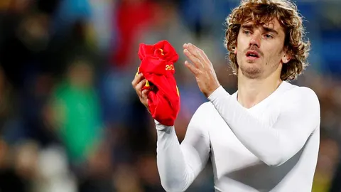 Griezmann, en el último partido que ha disputado, con la selección de Francia