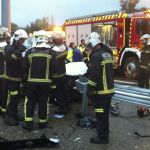 Imagen de un accidente en la M-501 de Madrid el pasado domingo