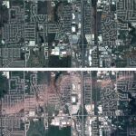Imágenes del antes y el después de la ciudad de Moore tomadas por Pléiades
