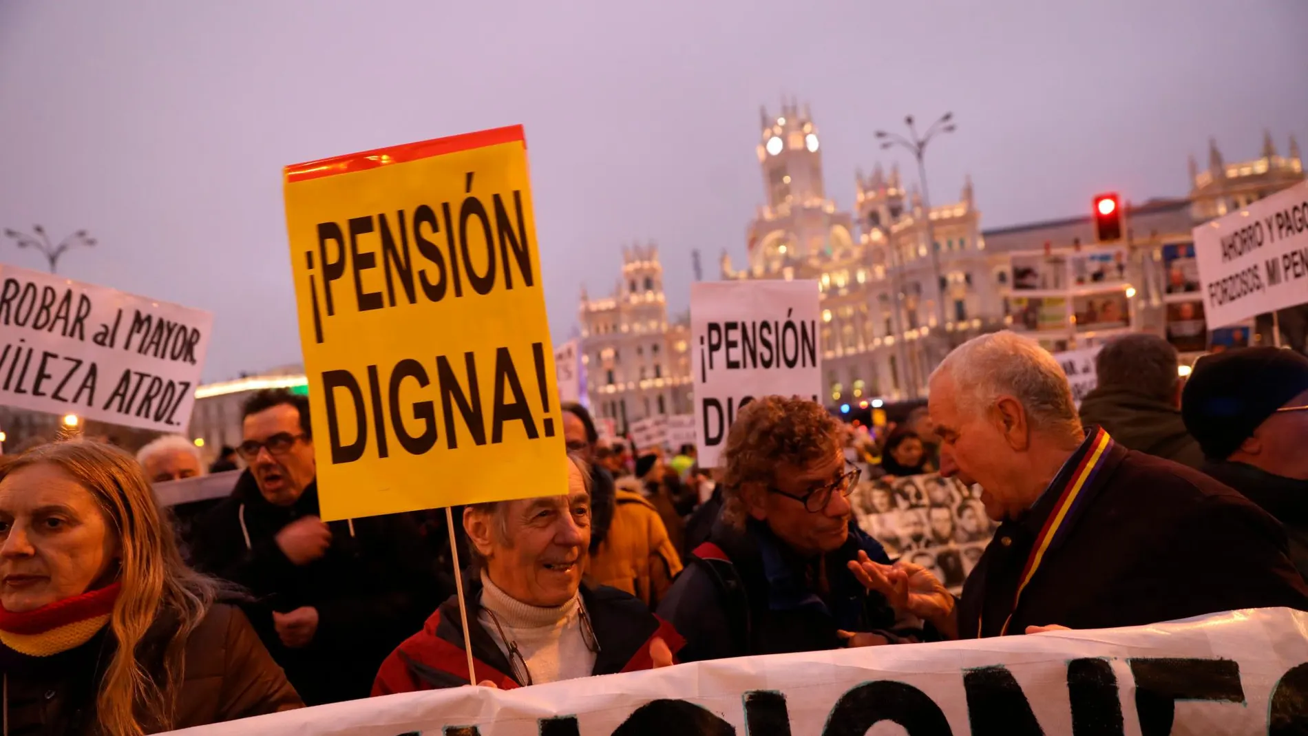 Manifestación de pensionistas en Madrid. (Toto: Luis Díaz)
