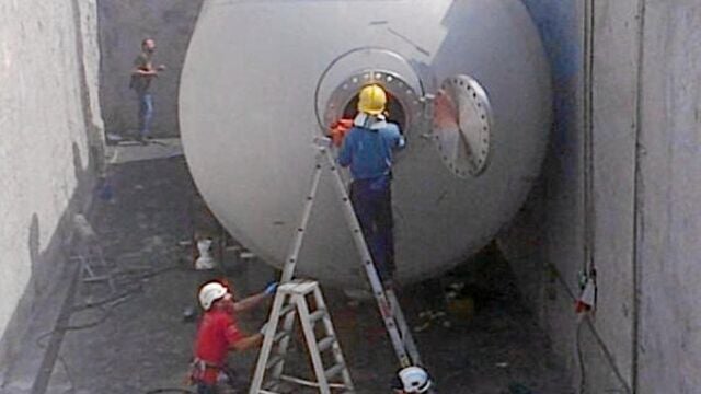 Imagen de los trabajadores antes del accidente laboral el pasado lunes