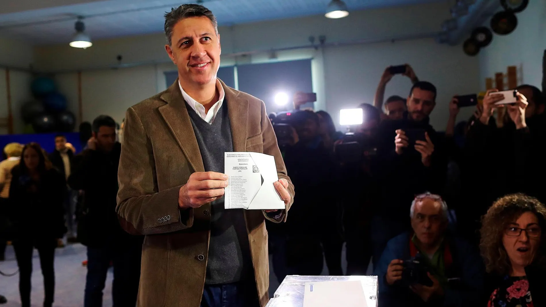 Xavier García Albiol, votando en las últimas elecciones municipales