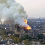 Imágenes del incendio de Notre Dame el pasado 15 de abril