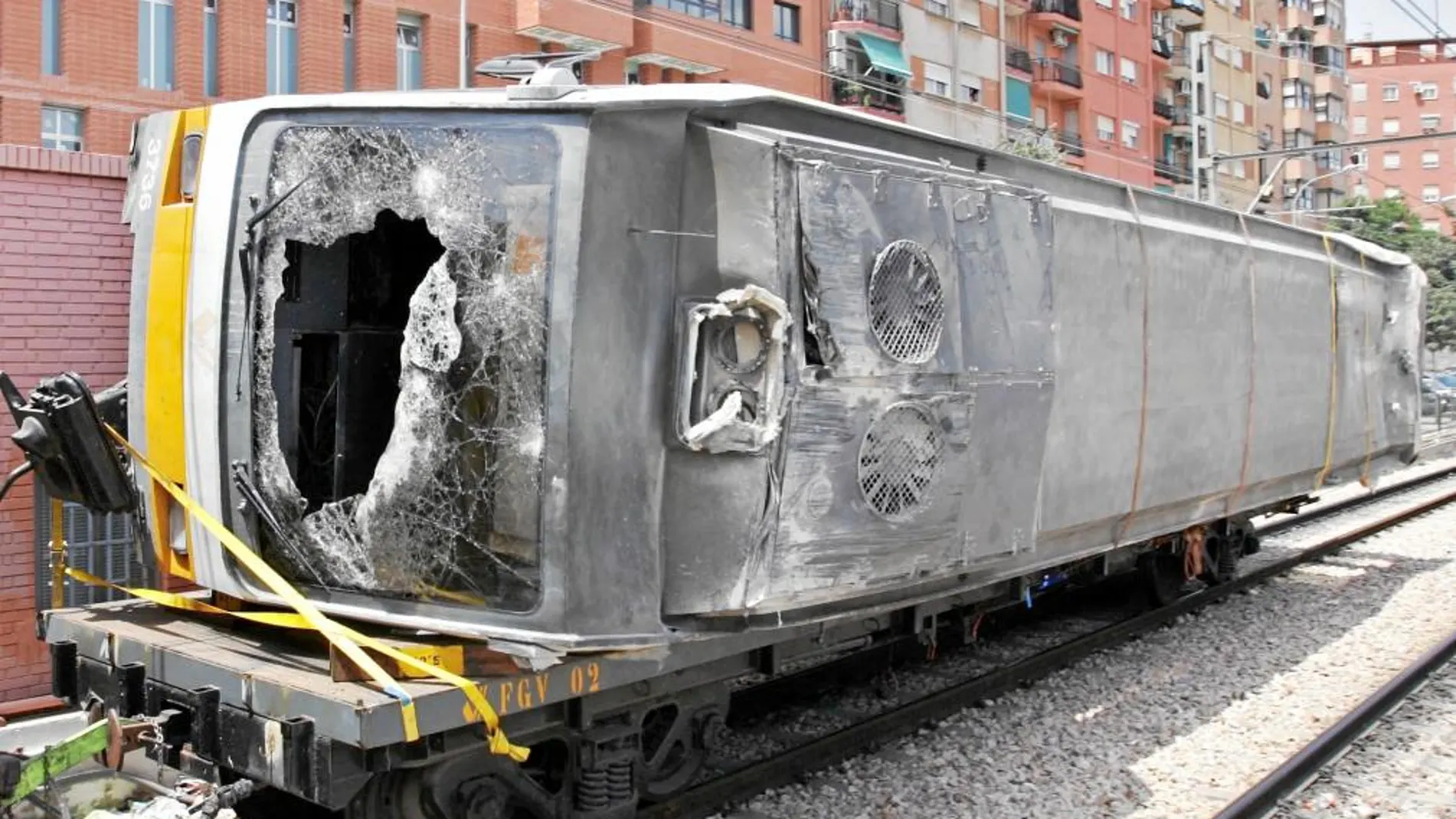 Imagen del metro accidentado el 3 de julio del año 2006 en el que fallecieron 43 personas