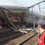 Aspecto de la estación de Essonne tras el accidente