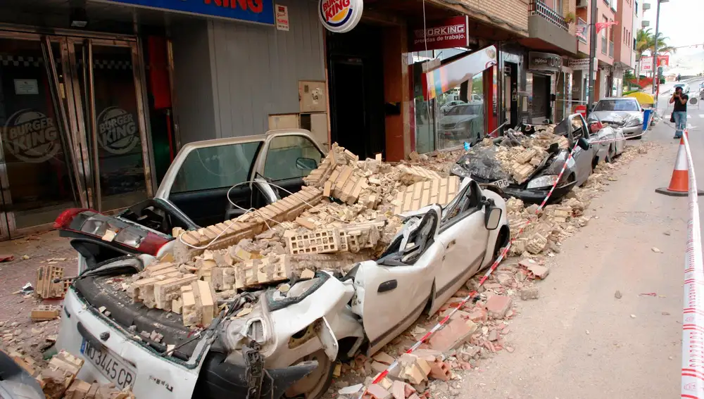 El terremoto de Lorca, en la imagen, causó nueve muertos y más de 300 heridos, algunos muy graves. Es el último gran terremoto que ha padecido nuestro país, junto con el del mar de Alborán en 2016, que no causó víctimas
