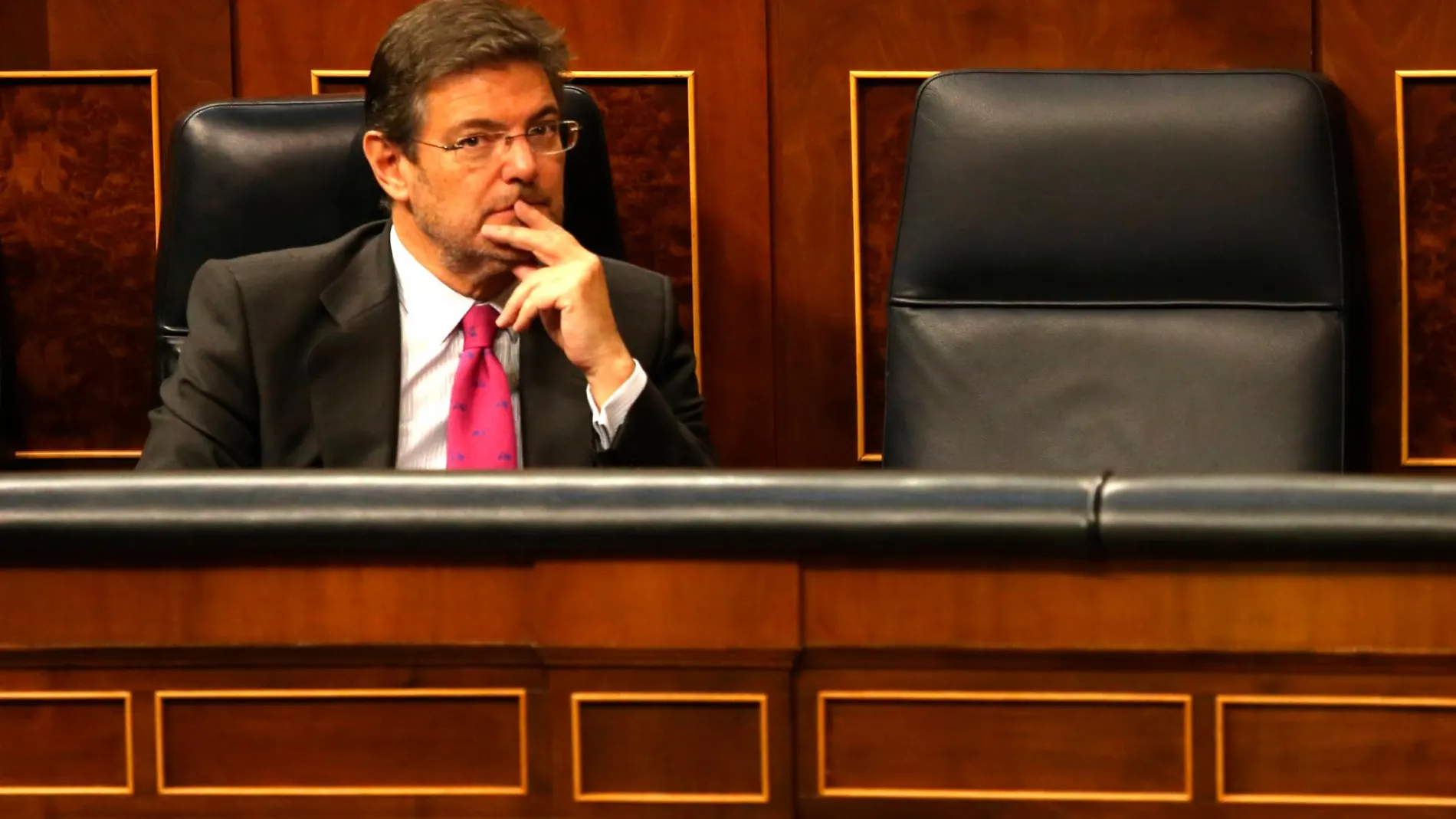 Rafael Catalá en su escaño en el Congreso/Foto: Rubén Mondelo