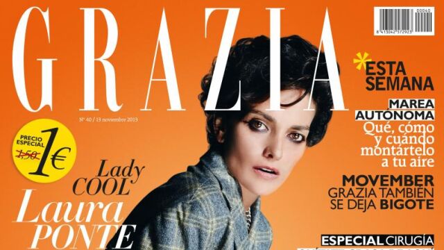 Laura Ponte, portada del número 40 de Grazia