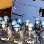 La policía italiana tuvo que actuar contra las protestas